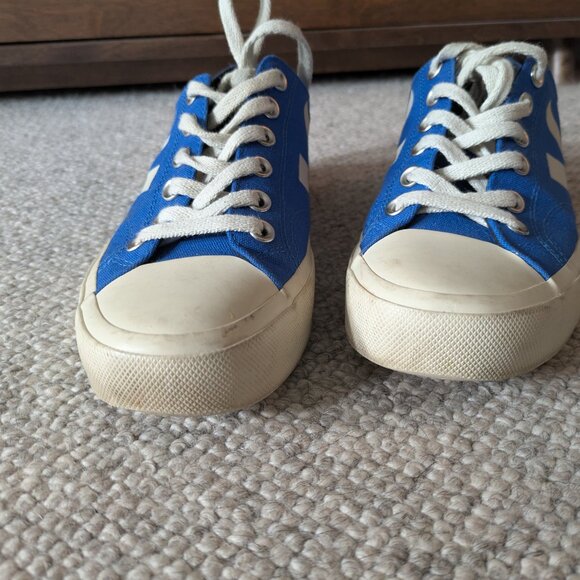 Veja Wata II low canvas Paros Pierre in cerulean blue - Picture 3 of 5